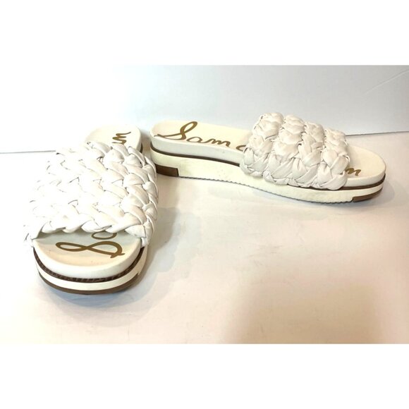 Sam Edelman Ainslie Braided White Slide Sandals Platform Size 8 Stylish & Comfor - Picture 6 of 12